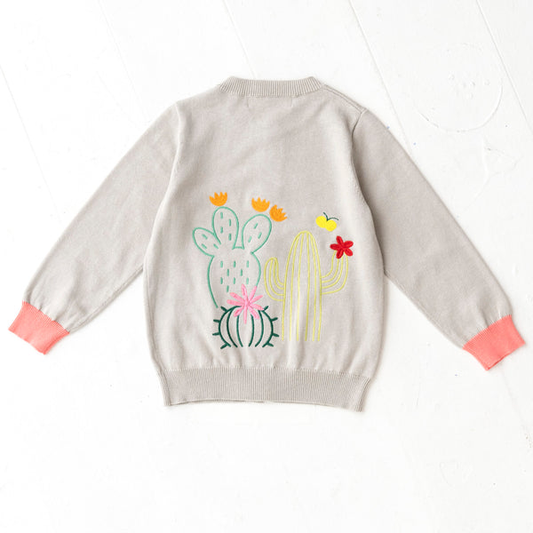 ami amie(OUTLET) :サボテン刺繍カーディガン/221008