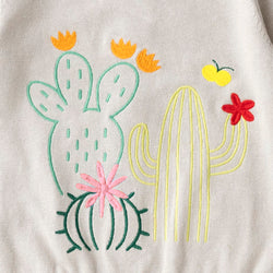 ami amie(OUTLET) :サボテン刺繍カーディガン/221008