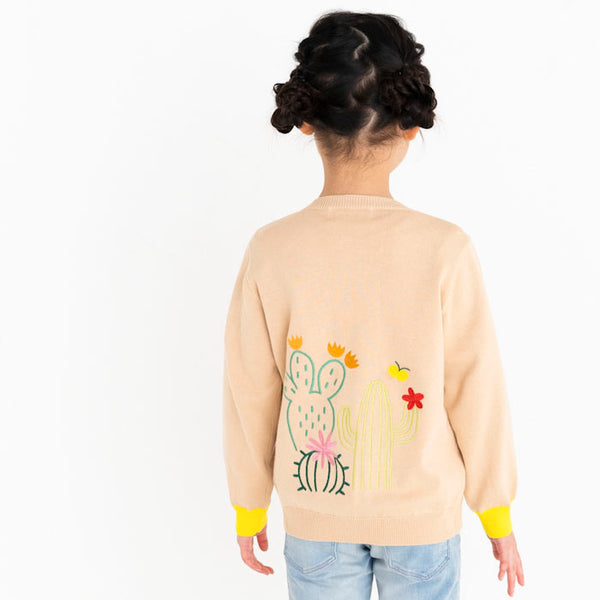 ami amie(OUTLET) :サボテン刺繍カーディガン/221008