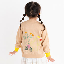 ami amie(OUTLET) :サボテン刺繍カーディガン/221008