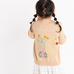 ami amie(OUTLET) :サボテン刺繍カーディガン/221008