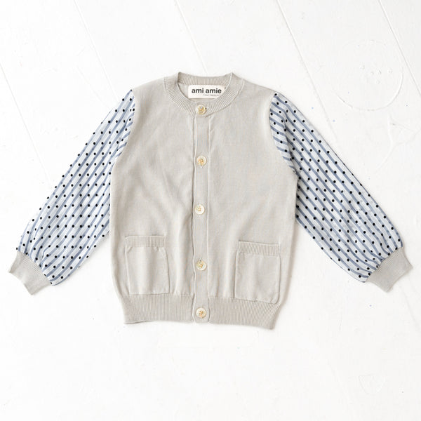 ami amie(OUTLET) : シフォン袖カーディガン/221009