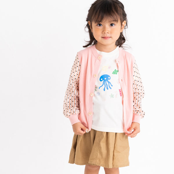 ami amie(OUTLET) : シフォン袖カーディガン/221009