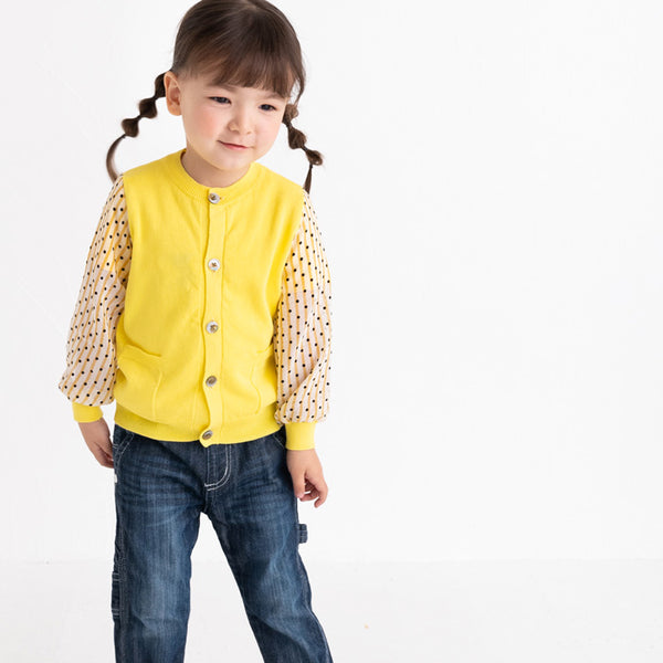 ami amie(OUTLET) : シフォン袖カーディガン/221009