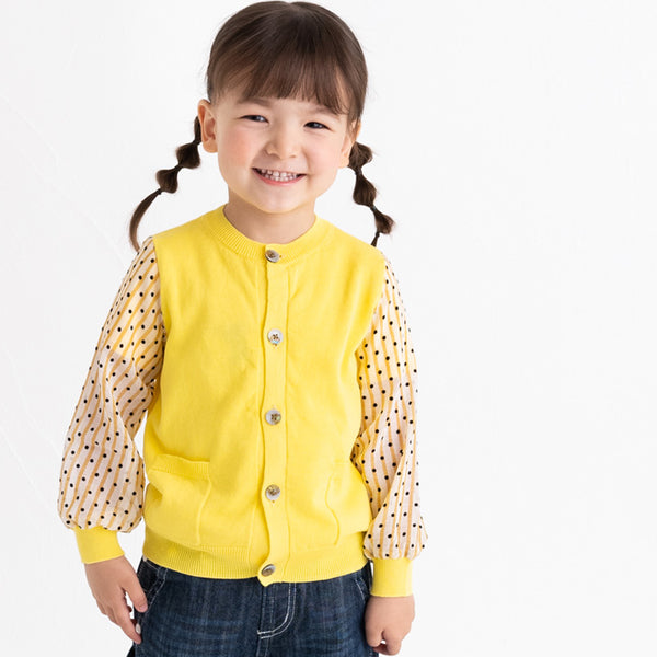 ami amie(OUTLET) : シフォン袖カーディガン/221009