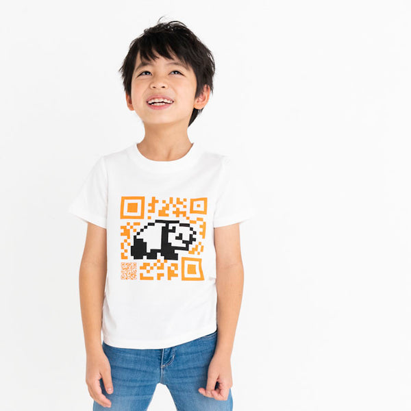 ami amie(OUTLET)  : QRパンダ和紙Tシャツ/221012