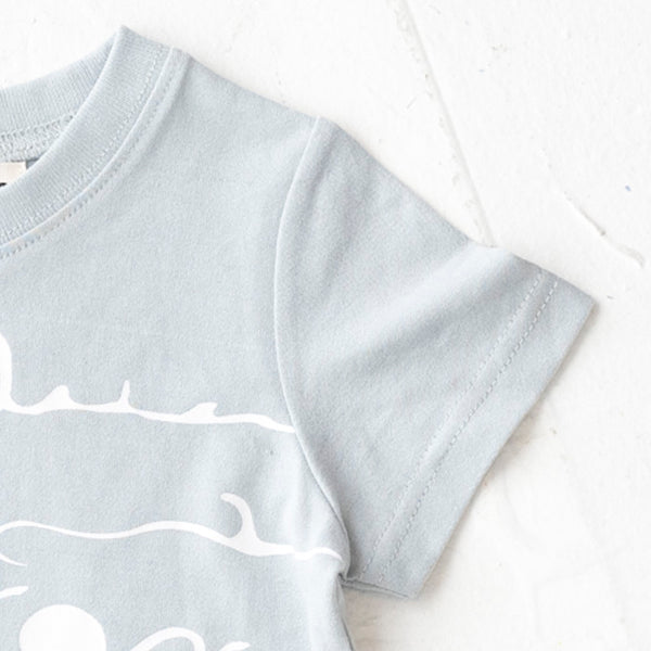 ami amie(OUTLET) : 深海魚ボーダー和紙Tシャツ/221015