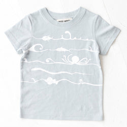 ami amie(OUTLET) : 深海魚ボーダー和紙Tシャツ/221015