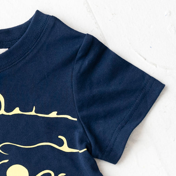 ami amie(OUTLET) : 深海魚ボーダー和紙Tシャツ/221015