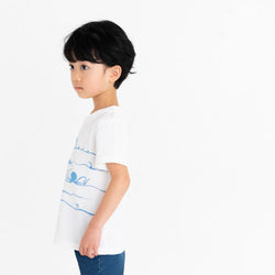 ami amie(OUTLET) : 深海魚ボーダー和紙Tシャツ/221015