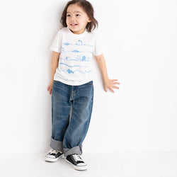 ami amie(OUTLET) : 深海魚ボーダー和紙Tシャツ/221015
