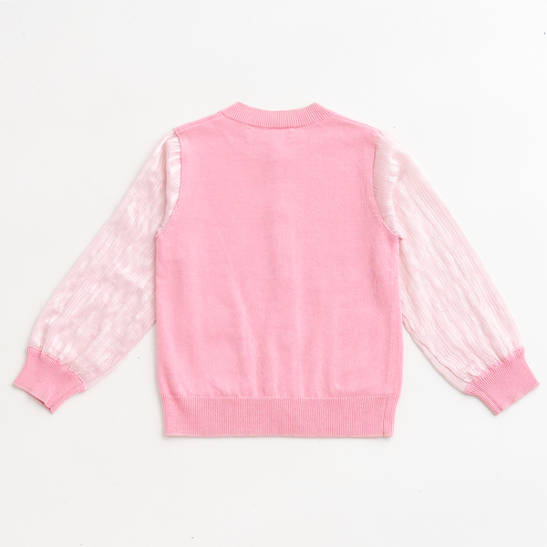 ami amie(OUTLET) : シフォン袖カーディガン/231004