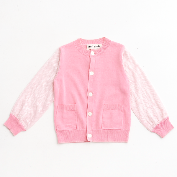 ami amie(OUTLET) : シフォン袖カーディガン/231004