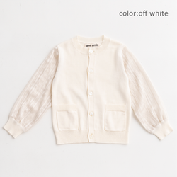 ami amie(OUTLET) : シフォン袖カーディガン/231004