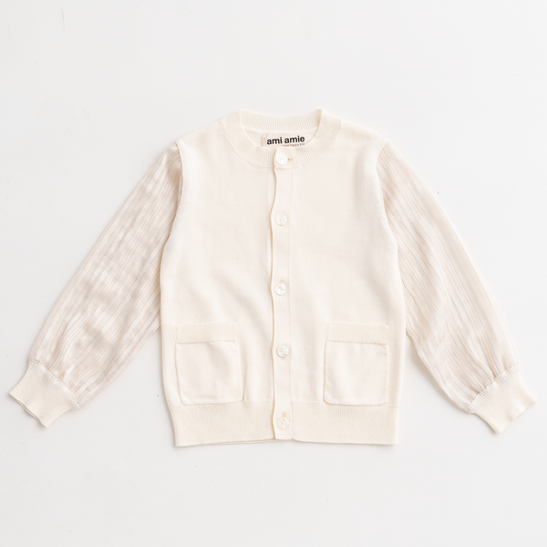 ami amie(OUTLET) : シフォン袖カーディガン/231004