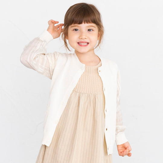 ami amie(OUTLET) : シフォン袖カーディガン/231004