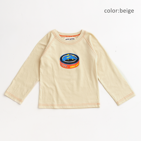 ami amie(OUTLET) : ツナ缶ロングTシャツ/231011