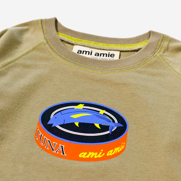 ami amie(OUTLET) : ツナ缶ロングTシャツ/231011