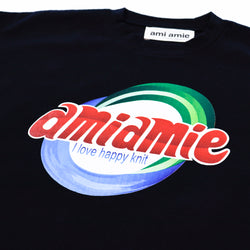 ami amie(OUTLET) : ランドリーロゴTシャツ/231014