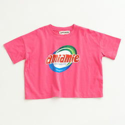 ami amie(OUTLET) : ランドリーロゴTシャツ/231014