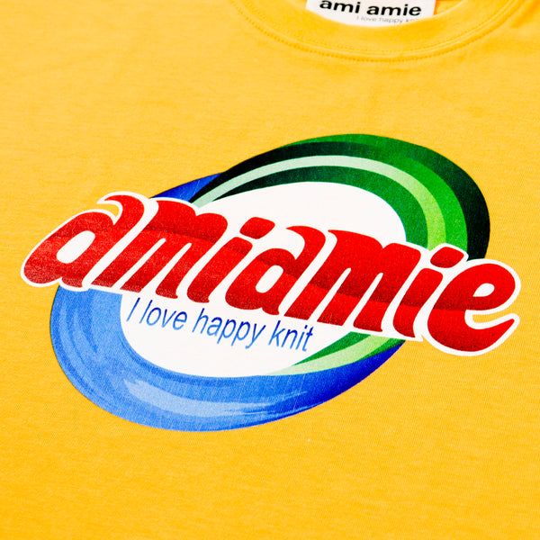 ami amie(OUTLET) : ランドリーロゴTシャツ/231014