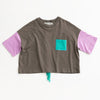 ami amie(OUTLET) : たてがみ付きワイドTシャツ/231016