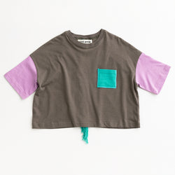 ami amie(OUTLET) : たてがみ付きワイドTシャツ/231016