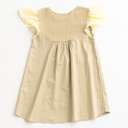 ami amie(OUTLET) : シフォンフリル袖ケーブルニットトップ切替ワンピース/231023