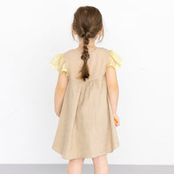 ami amie(OUTLET) : シフォンフリル袖ケーブルニットトップ切替ワンピース/231023