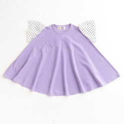 ami amie(OUTLET) : ドットシフォン袖Aラインワンピース/231024