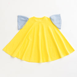 ami amie(OUTLET) : ドットシフォン袖Aラインワンピース/231024