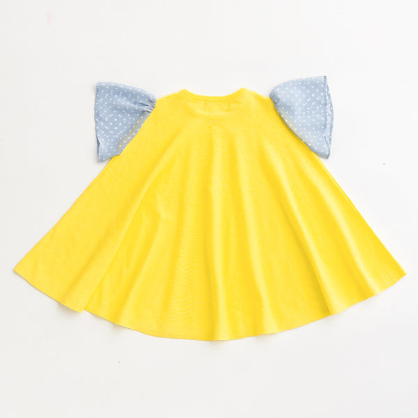ami amie(OUTLET) : ドットシフォン袖Aラインワンピース/231024