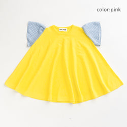 ami amie(OUTLET) : ドットシフォン袖Aラインワンピース/231024