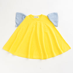 ami amie(OUTLET) : ドットシフォン袖Aラインワンピース/231024