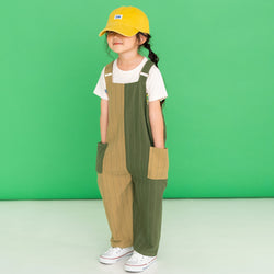 ami amie(OUTLET) : カラー切替ストライプサロペット/231025