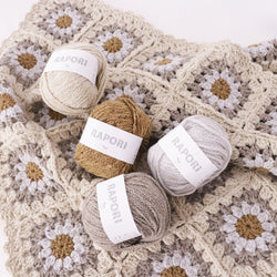 sawada itto：サワダイット-RAPORIで編むブランケットキット　Julknittingコラボキット