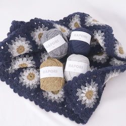 sawada itto：サワダイット-RAPORIで編むブランケットキット　Julknittingコラボキット