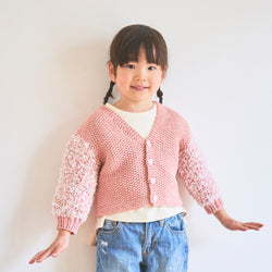 sawada itto：サワダイット-puny eco × petal-キッズカーディガンキット